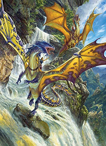 Cobblehill 80105 - Puzzle de 1000 piezas, diseño de dragones de cascada , color/modelo surtido