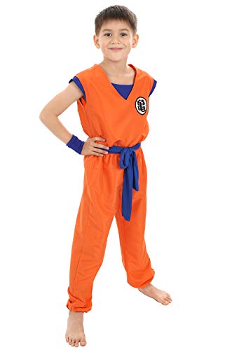 CoolChange Disfraz de Son Goku para niños | Traje de Entrenamiento en el Duende Tortuga | Talla: 120