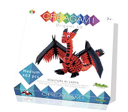 CreativaMente- Creagami Drago Juego de Creativita Origami Modulari, Multicolor (723)