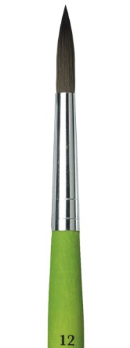 DA VINCI 373 Series Cepillo Redondo, Fibra sintética, Verde, 20.3 x 0.55 x 30 cm