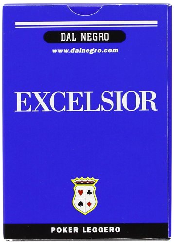 Dal Negro- Excelsior Poker Dal Negro-21009 Naipes azul en Papel, Color (21009)