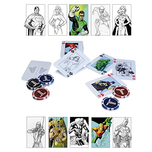 DC Comics - Juego de póquer para Principiantes de la Liga de la Justicia
