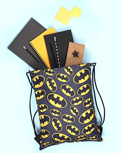 DC Comics - Sakky Kids Batman bolsa con cordón - Bolsa escolar para niños - Regalo oficial para niños