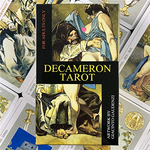 Decameron Tarot Tarjetas, New Edition - 78 Tarjetas De Tarot a Todo Color con Mantel Gratis Y Bolsa De Tarot, Fiesta De Divinación del Destino De La Familia