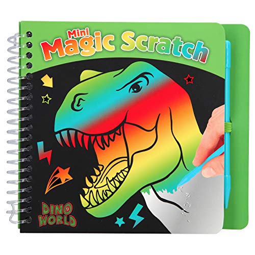 Depesche 10711 – Libro para Colorear Magic Scratch Book, Dino World