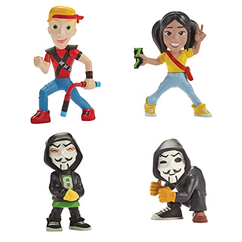 Desconocido Paquete DE 4 Figura Spy Ninjas (PZ2/CHAD/REGINA/PZ Squire)