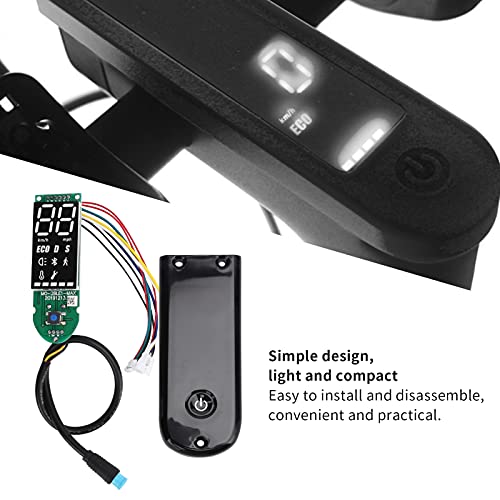 Dilwe Velocímetro - 36 V - 96x36 mm, para Scooter Ninebot MAX G30, Pantalla LCD, retroiluminación, Scooter eléctrico BT Tablero de Pantalla Digital con Cubierta de Panel de Pantalla