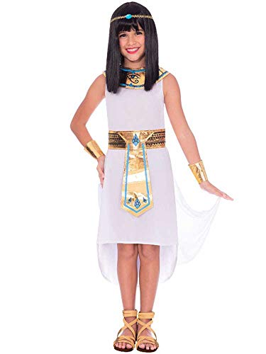 Disfraz de niña egipcia de Faraón en blanco (4-6 años)