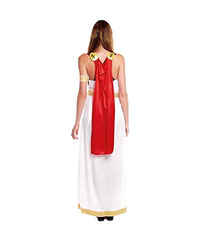 Disfraz Romana Laureada Mujer Griega【Tallas S a L】[Talla S] Toga Roja Corona Laurel | Disfraces Carnaval Históricos Antigua Grecia Roma para Adultos