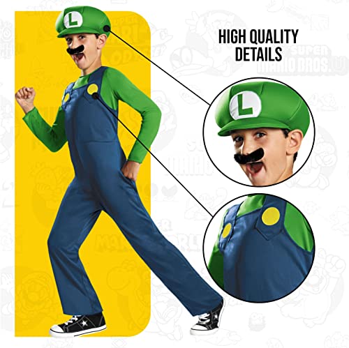Disguise Nintendo Super Mario Brothers Luigi - Disfraz clásico para niño