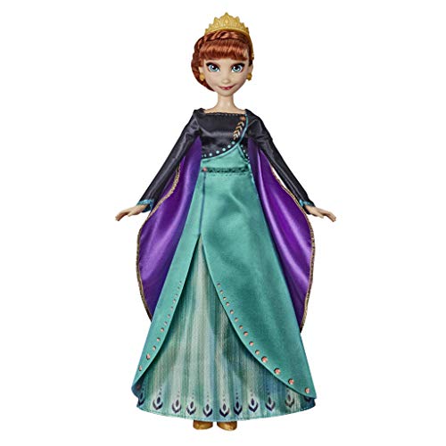 Disney Frozen 2 Muñeca Cantarina Anna, Color Verde y Violeta (Hasbro E8881TG0)