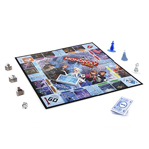 Disney Frozen Monopoly, Juego de mesa Junior, con diseño Frozen (versión en inglés)