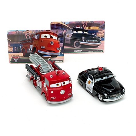 Disney Pixar Cars 2 Rojo & Sheriff Classic - Paquete doble
