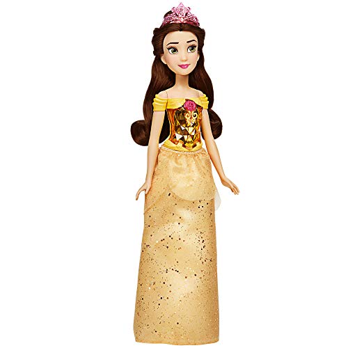 Disney Princess Muñeca de Bella Royal Shimmer, muñeca con Falda y Accesorios, Juguetes para niños a Partir de 3 años