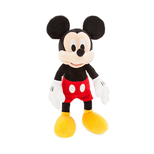 Disney Store: Peluche Mediano de Mickey Mouse, 45 cm, Personaje icónico con rasgos faciales Bordados, Adecuado para Todas Las Edades