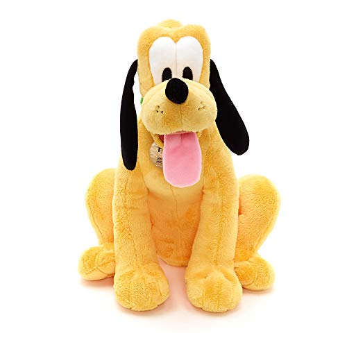 Disney Store: Peluche Mediano de Pluto, 36 cm, icónico Cachorro de Peluche con Tarjeta identificativa, Adecuado para Todas Las Edades