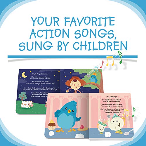 DITTY BIRD Action Songs: Mi Primer Libro de Sonido Interactivo con 6 Canciones para Aprender inglés Mientras te diviertes. Juguete Educativo bebés y niños a Partir de 1 año.