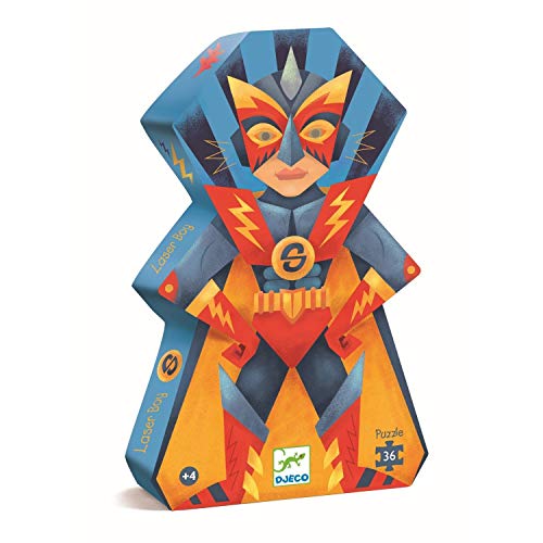 DJECO Puzzle Silueta Super Heroe 36 Piezas