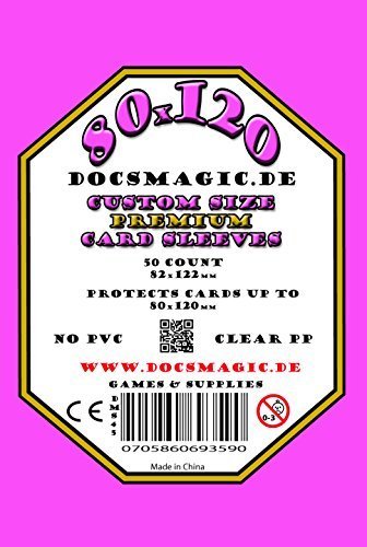docsmagic.de 50 Premium Magnum Board Game Sleeves - 80 x 120 - 82 x 122