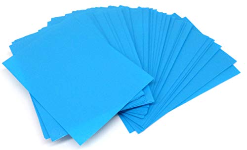 docsmagic.de 60 Double Mat Light Blue Card Sleeves Small Size 62 x 89 - Azul Claro - Mini Fundas - YGO