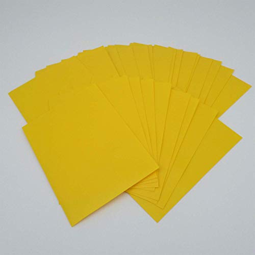 docsmagic.de Deck Box + 100 Mat Yellow Sleeves Standard - Caja & Fundas Amarillo - PKM - MTG