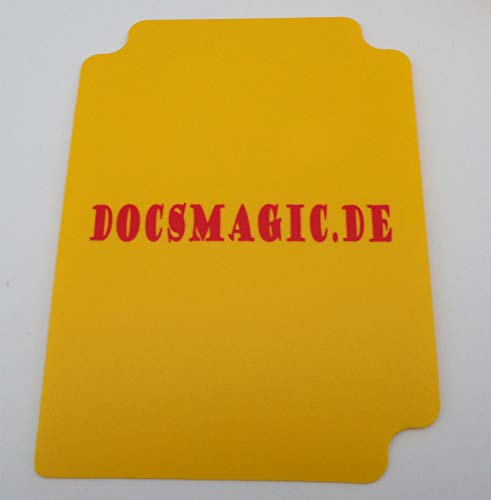 docsmagic.de Deck Box + 100 Mat Yellow Sleeves Standard - Caja & Fundas Amarillo - PKM - MTG