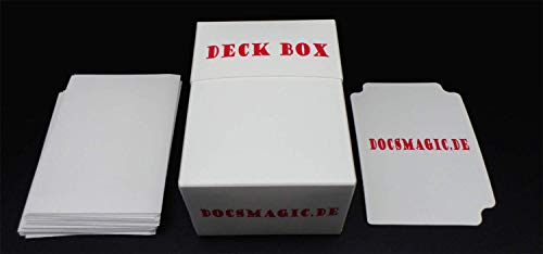 docsmagic.de Deck Box + 60 Double Mat White Sleeves Small Size - Mini Caja & Fundas Blanco - YGO