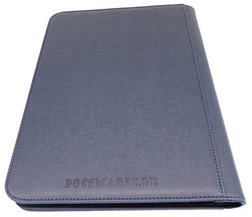docsmagic.de Premium Pro-Player 9-Pocket Zip-Album Dark Blue - 360 Card Binder - MTG - PKM - YGO - Cremallera Azul Oscuro