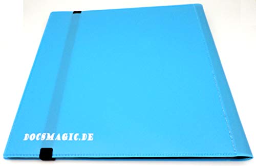 docsmagic.de Pro-Player 12-Pocket Playset Album Light Blue - 480 Card Binder - MTG - PKM - YGO - Álbum para Tarjetas Azul Claro