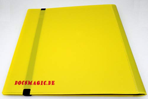 docsmagic.de Pro-Player 12-Pocket Playset Album Yellow - 480 Card Binder - MTG - PKM - YGO - Álbum para Tarjetas Amarillo