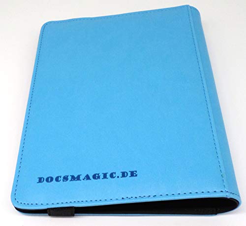 docsmagic.de Pro-Player Premium 4/8-Pocket Album Light Blue - 160 Card Binder - MTG - PKM - YGO - Álbum para Tarjetas Azul Claro