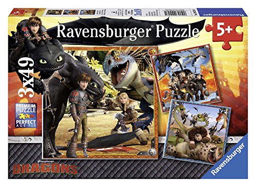 Dragons - Puzzles 3 x 49 Piezas (Ravensburger 09258 1)