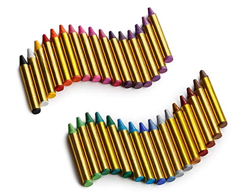 Dress Up America-32 Color Vibrante Stix Face Paint Mega Pack Crayones Seguros y no tóxicos para la Cara y el Cuerpo (945)