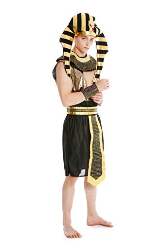 dressmeup DRESS ME UP - M-0028-S/M disfraz hombre carnaval Halloween Ramsés egipcio faraón talla S/M