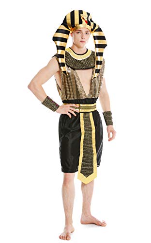 dressmeup DRESS ME UP - M-0028-S/M disfraz hombre carnaval Halloween Ramsés egipcio faraón talla S/M
