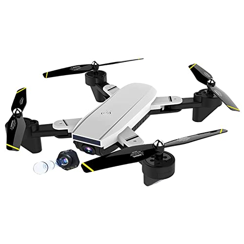 Dron GPS, cámara 4K UHD para adultos, cuadricóptero con motor sin escobillas, retorno automático a casa, 2 baterías, sígueme, tiempo de vuelo de 26 minutos, rango de control largo, incluye blanco