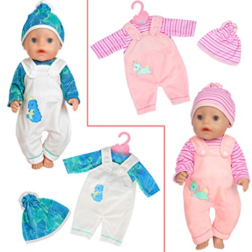 ebuddy 10 juegos de ropa para muñecas recién nacidas de 14 a 16 pulgadas y para niñas de 18 pulgadas.