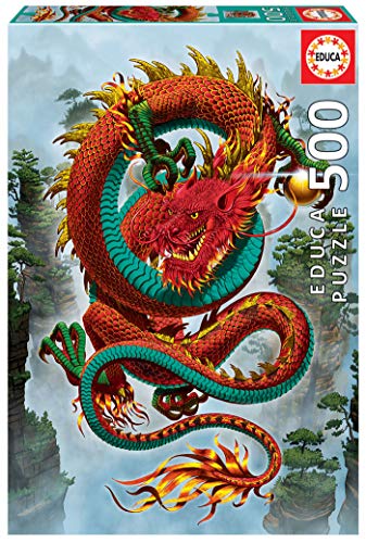 Educa Vincent HIE El dragón de la Buena Fortuna. Puzzle de 500 Piezas. Ref. 19003, Multicolor
