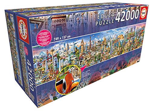 Educa - XXL Puzzles, La Vuelta al Mundo, Puzzle Gigante de 42.000 piezas (Ref. 17570)
