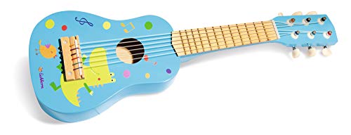 Eichhorn Guitarra afinable de Madera con 6 Cuerdas con diseño de Animales, 54 cm de Largo, a Partir de 3 años, Color Azul Claro/Natural. (100003480)