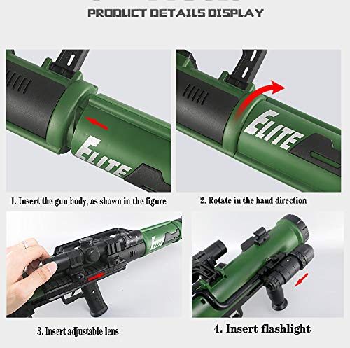 El Juguete Jedi Bazooka Puede lanzar mortero Pistola de granadas de Bala Suave Modelo Militar catapulta Pistola de Juguete eléctrica para niños. (Ejercito Verde)