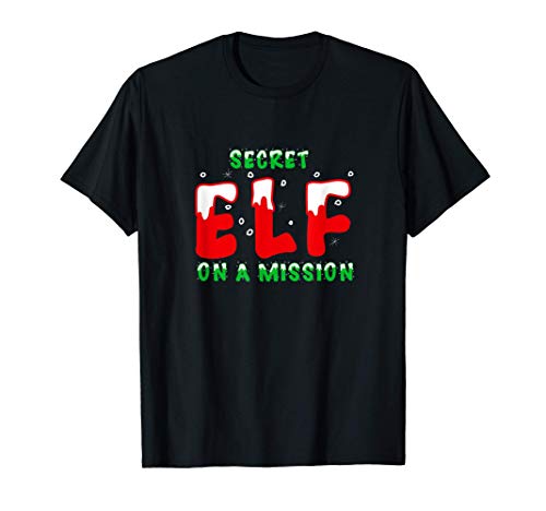 Elfo secreto en una misión Amante de la Navidad Camiseta