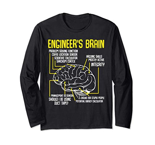 Engineer's Brain Divertidos juegos de ingeniería Proceso Manga Larga