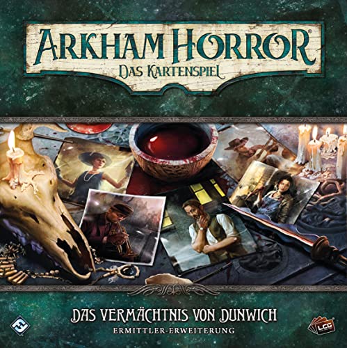 Fantasy Flight Games, Asmodee Arkham Horror: LCG - El Legado de Dunwich, expansión de investigación, Juego de Cartas, construcción en alemán