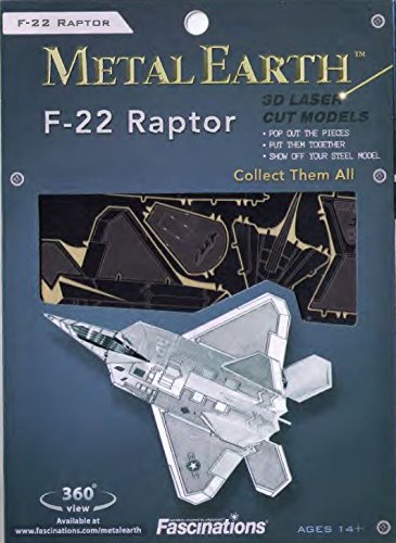 Fascinations F-22 Raptor Modelo a escala de avión - Modelos de juguetes (Modelo a escala de avión, Plata, Metal, 90 mm, 71 mm, 52 mm) , color/modelo surtido