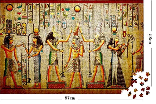 FAWFAW Puzzle Personalizado 1500 Piezas, Mitos del Antiguo Egipto, Deificación De Animales Y Muertos 1500/1000/500/300 Piezas