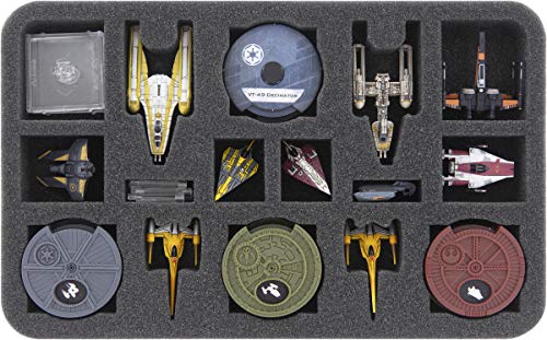 Feldherr Magnetic Box Amarillo es Compatible con Star Wars X-Wing: ala Y BTL-B + Naboo Royal N-1 Starfighter