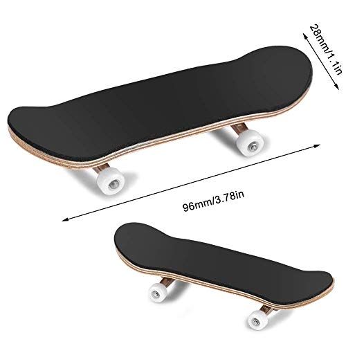 Fingerboard Finger Skateboards, Mini diapasón, Patineta de dedos profesional Maple Wood DIY Assembly Skate(Blanco)