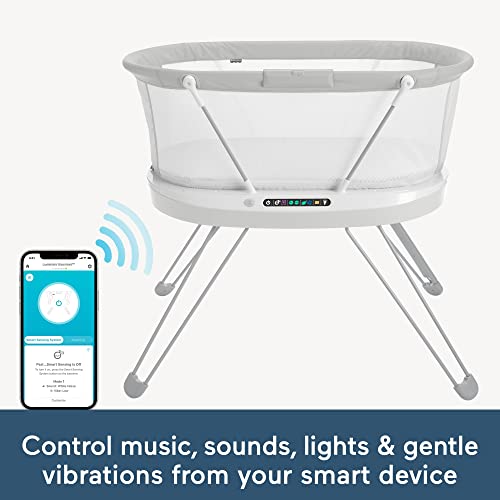 Fisher-Price Cuna Personalizable Bassinet - Producto para Bebés - Con Luces, Sonidos y Vibraciones - App Smart Connect - Regalo para Bebés de 0+ Meses