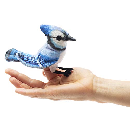 Folkmanis Mini Blue Jay 2785 - Marioneta de Dedo, diseño de Perro Azul
